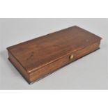 A Mahogany Cased Set of Apothecary or Jeweller's Pan Scales with Two Weights, 17cms Wide