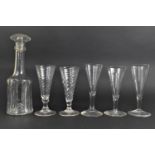 A Collection of Various 18th/19th Century Glass to Comprise Pair of Wrythen Conical Ales Glasses