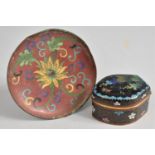 Two Pieces of 19th/20th Century Cloisonne to Comprise Lidded Box and Dish