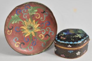 Two Pieces of 19th/20th Century Cloisonne to Comprise Lidded Box and Dish