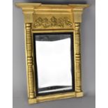 A Mid 19th Century Regency Giltwood Pier Mirror with Half Pilasters Either Side, Architectural