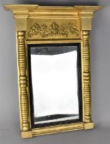 A Mid 19th Century Regency Giltwood Pier Mirror with Half Pilasters Either Side, Architectural