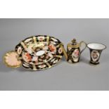 Three Pieces of 19th Century Davenport to Comprise Imari Shaped Bonbon Dish with Shell Shaped
