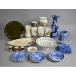 A Collection of Various Ceramics to comprise Wedgwood Jasperware, Cauldon Ware Prunus Pattern