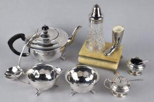 A Collection of Various Silver Plated Items to Comprise Novelty Measure in the Form of a Riding