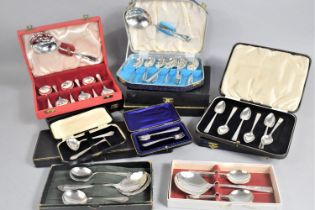 A Large Collection of Various Cased Cutlery Etc