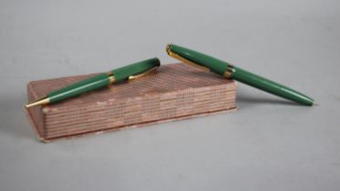 A Vintage Conway Stewart Pen and Propelling Pencil Set, Pen with 14ct Gold Nib