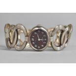 A French Silver Wristwatch, J Beaunee Antichoc Made of Fine Silver Argent Massif Case, no. 5337,