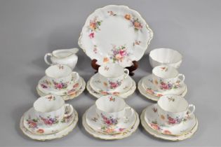 A Royal Crown Derby 'Derby Posies' Tea Set to comprise Six Cups, Six Saucers, Six Side Plates,