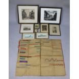 A Collection of Various Framed Pictures and Prints, 1920's Teaching Sampler etc