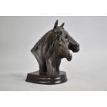 A Heredities Resin Study of Mare and Foal Heads 18cms High