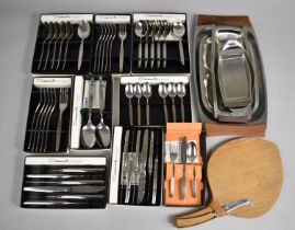 A Collection of Various Cased Oneida Community Stainless Steel Cutlery to comprise Spoons, Forks,