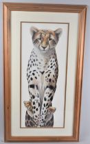 A Framed Warwick Hig Print, Leopard and Cub