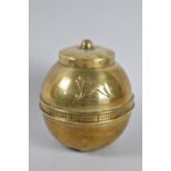A Souvenir Brass Liptons Tea Caddy Made for the British Empire Exhibition 1924, 11.5cms High