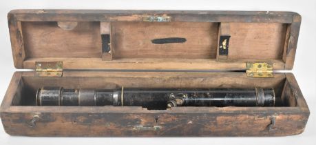 A Boxed Ottway Gun Sight, 55cms Long