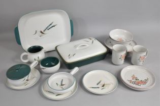 A Collection of Various Denbywares to include Greenwheat Dinnerwares, Somerfields Etc