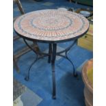 A Garden Patio Table with Mosaic Top