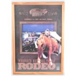 A Framed Wrangler National Finals Rodeo Poster, Dec 5-14 2003, Las Vegas, Nevada, 70x48cms
