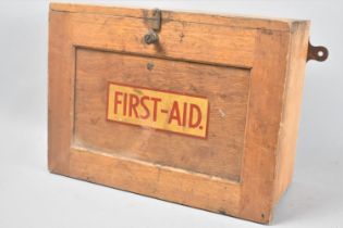 A Vintage Wall Hanging First Aid Box (Empty) 28cms Wide