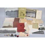 A Collection of Military Printed Ephemera together with a Silver Wound Badge, Royal Artillery Cap