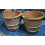 Two Large Terracotta Planters, 52cms Diameter and 47cms High