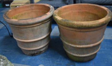 Two Large Terracotta Planters, 52cms Diameter and 47cms High