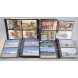 Three Ring Binders of Postcards to Include One Harry Payne Military and Natural History and Two