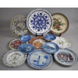 A Collection of Various Continental and Oriental Plates, Charger, Copenhagen Dishes Etc