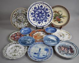 A Collection of Various Continental and Oriental Plates, Charger, Copenhagen Dishes Etc