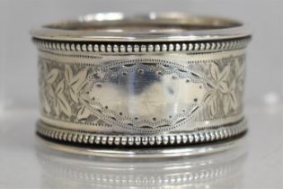 A Silver Napkin Ring, Birmingham Hallmark, 1928, William Aiken