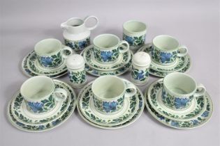 A Midwinter Stonehenge Pattern Service to comprise Six Cups, Saucers and Side Plates, Milk Jug,