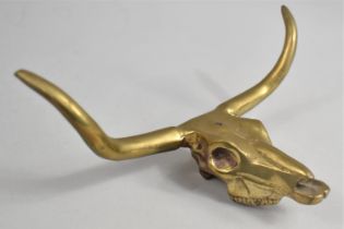 A Novelty Bottle Opener in the Form of an American Longhorn Cattle Skull, 19cms Wide