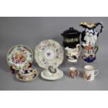 A Collection of Various 19th and 20th Century China to comprise Porcelain Relief Jug Decorated