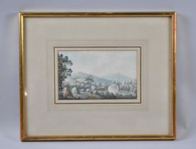 A Framed Watercolour, Rev John Swete, 1790-1820, Druidieal Stones, Near Killin, 19x12cms