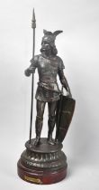 A Bronzed Continental Spelter Figure of the Legendary Medieval Teutonic Knight "Siegfried" on