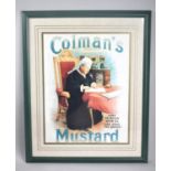 A Framed reprinted Advertising Poster for Coleman's Mustard, 39x30cms