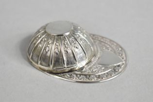 A Silver Miniature Sporting Cap by Thomas Bradbury & Sons Ltd, Sheffield Hallmark, 5cm long
