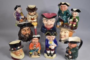 A Collection of Various Character Jugs to include Musical Examples Etc