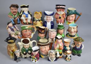 A Large Collection of Various Character Jugs