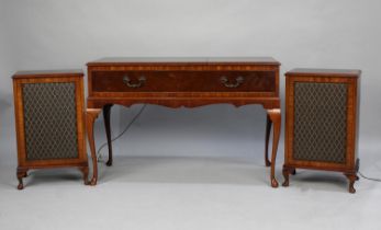 A Dynatron Radiogram in Mahogany Case and Matching Speakers