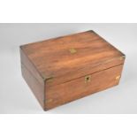 A Late Victorian/Edwardian Brass Mounted Mahogany Writing Slope with Fitted Interior, 34.5cms by
