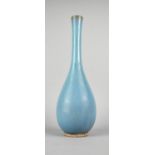 A Reproduction Chinese Monochrome Bottle Vase, Pale Blue Glaze, 33.5cm high