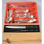 A Collection of Community Stainless Steel Cutlery, Carving Set Etc