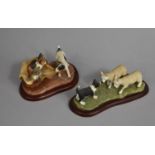 Two Boxed Border Fine Arts James Herriot Collection Figures, "Two Against One" and "Trouble"