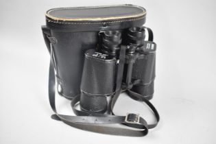 A Pair of Leather Cased Zenith 10x50 Field Binoculars