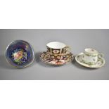 A Royal Crown Derby Imari Cup and Saucer Together with a Further Rose Decorated Example and a