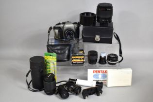 A Collection of Various Photographic Sundries to comprise Zenit 50 Special Edition Camera, Macpo 4,