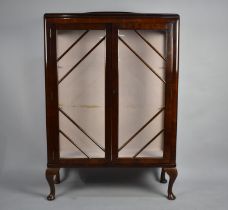 A Early/Mid 20th Century Mahogany Display Cabinet, with Galleried Back and Raised on Short