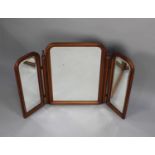 A Modern Triple Dressing Table Mirror, 63cms High