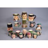 A Collection of Various Character Jugs to include Examples by Royal Doulton, Melba Ware, Beswick Etc